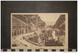 ALGERIE EL KANTARA  DANS LES GORGES PORTE DU DESERT ET PONT ROMAIN