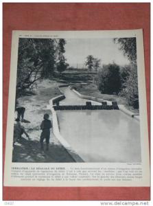 ALGER  1950  ORAN RESEAU D IRRIGATION DE RELIZANE   FORMAT 24X21 CM