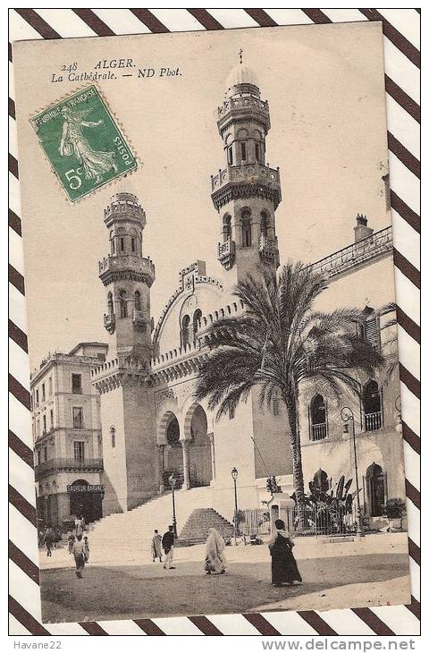 U343 ALGER LA CATHEDRALE 1909   2 SCANS