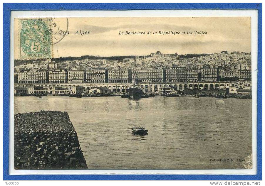 70 199   alger  le boulevard de la république et les voûtes  (en l'état)