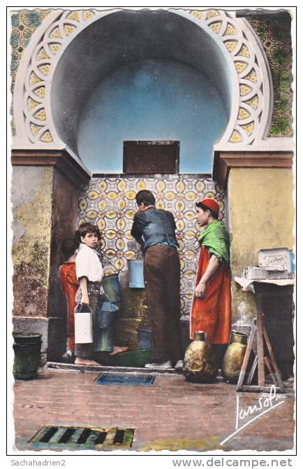 cpsm. gf. ALGER. A la Fontaine. 184