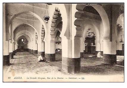ALGER - Grande Mosquée, Rue de la Marine CPA -