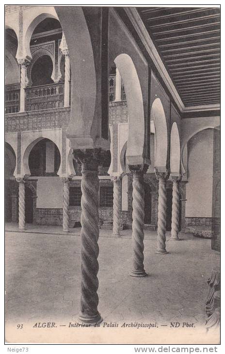 cpa d´Alger - Intérieur du Palais Archiépiscopal