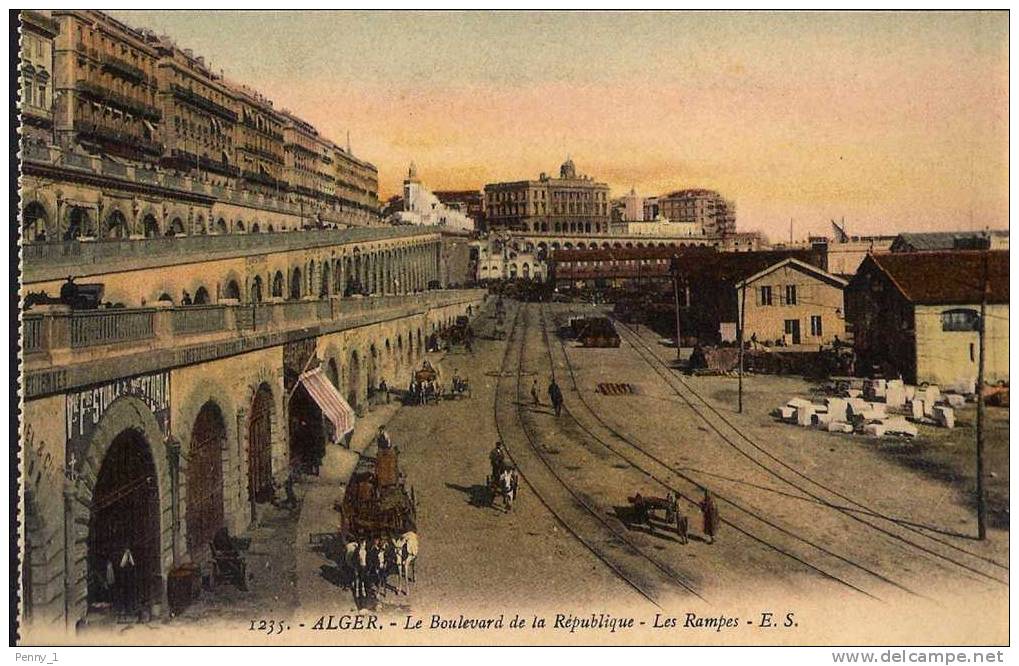 ALGER ALGERIA LE BOULEVARD DE LA REPUBLIQUE LES RAMPES RIF 305
