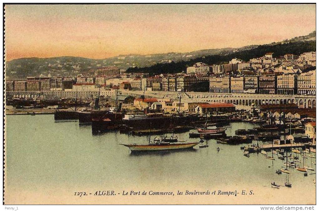 ALGER ALGERIA LE PORT DE COMMERCE LES BOULEVARD ET RAMPES RIF 306