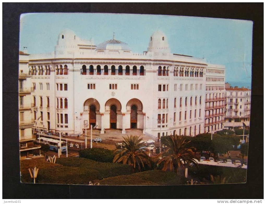 CPSM ALGERIE-Alger-La grande Poste état mauvais