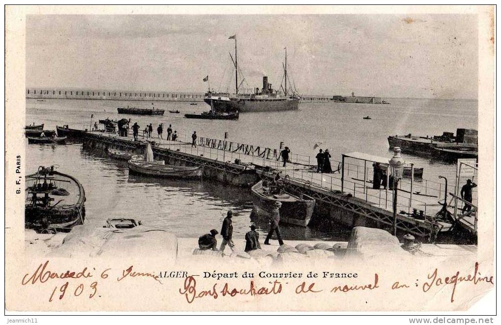 ALGER Départ du courrier de France