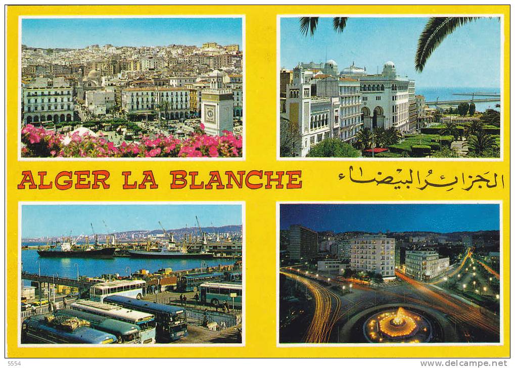 cpm algerie alger place des martyrs et du Ier mai   boulevard mouhamed khemisti vue d ensemble