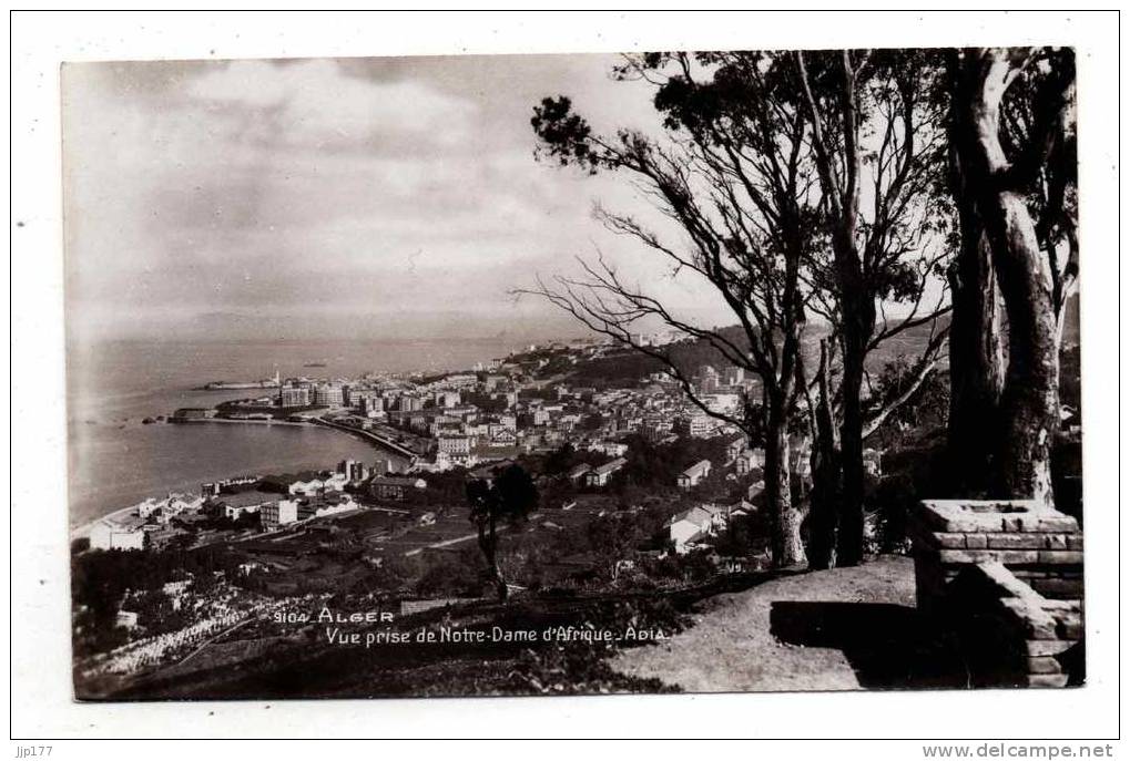 Alger Vue panoramique sur la ville la rade et le Port prise de Notre Dame d'Afrique CPSM Format CPA