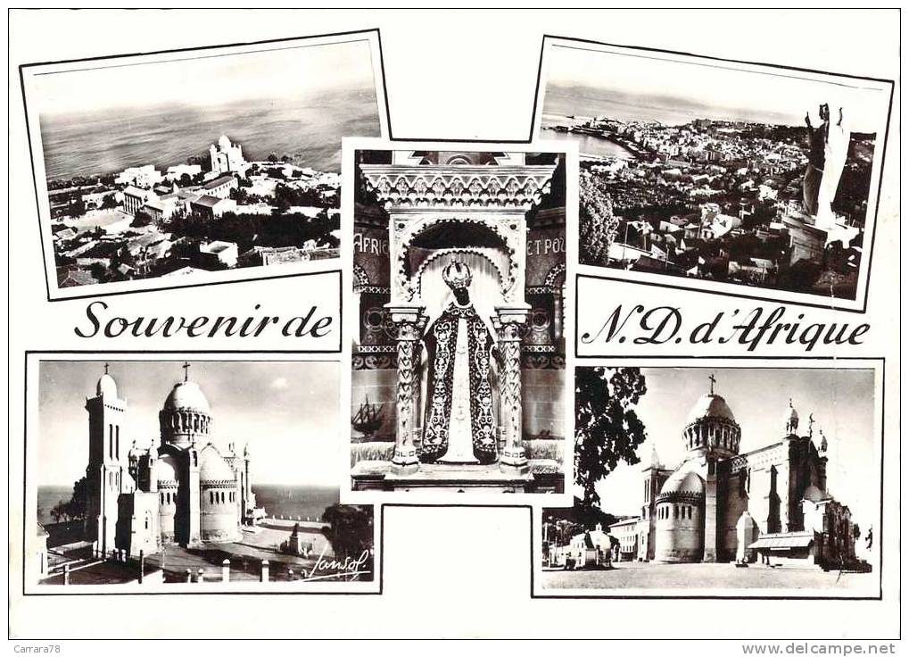 ALGERIE ALGER NOTRE DAME D´AFRIQUE MULTI VUES MARQUE DE PLIURES A DROITE