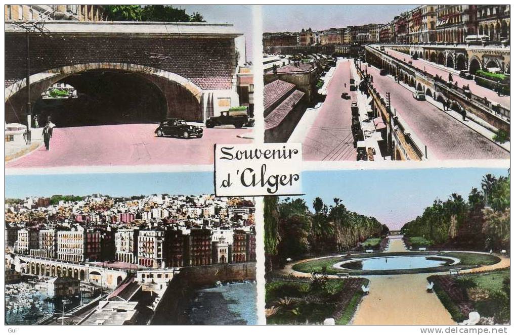 Afrique > Algérie -SOUVENIR d´ ALGER-multi vues ( Tunnel des Facultés- Rampe Magenta -Jardin d´essai -Casbah )*PRIX FIXE