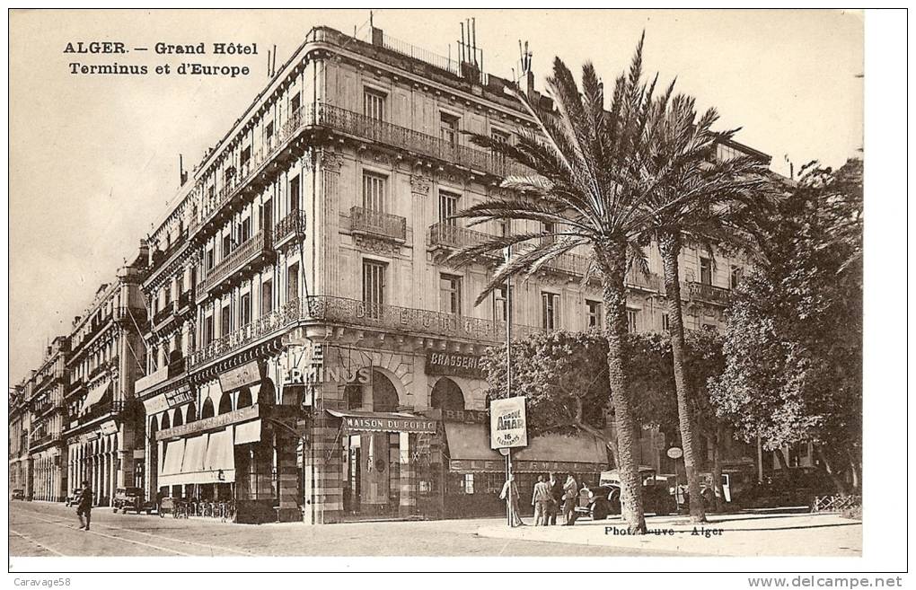 CPA ALGER Grand Hotel terminus et d' Europe
