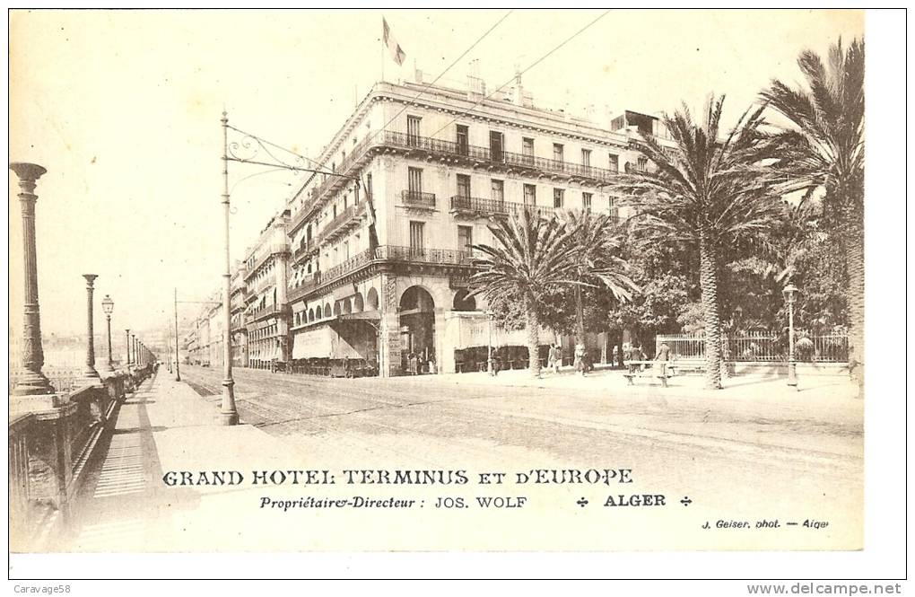 CPA ALGER Grand Hotel terminus et d´ Europe