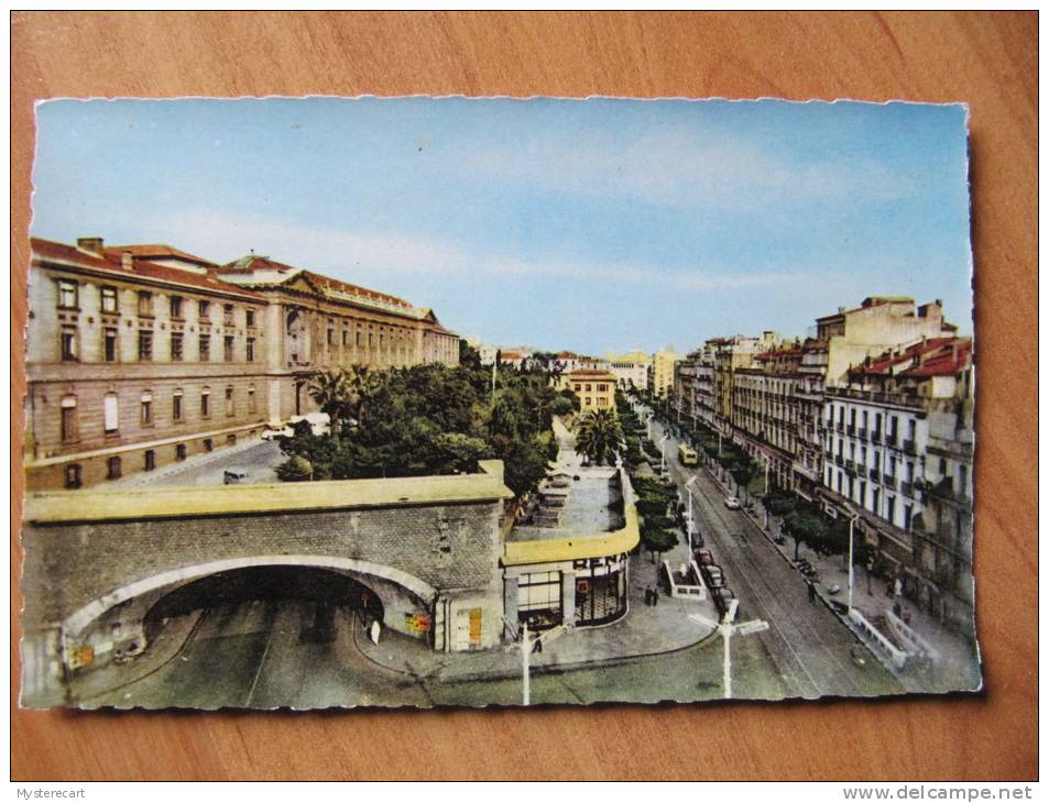Y6I - cpsm  ALGER le tunnel des facultes,la rue michelet et la place marechal-lyautey  (edit jomone , ALGER)