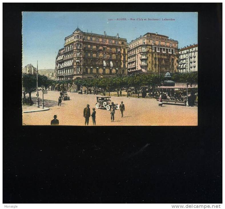 ALGERIE - ALGER - rue d'Isly et boulevard Laferrière