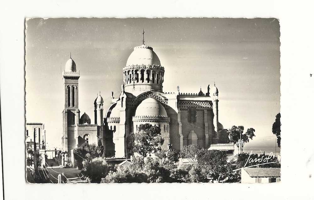cp, Algérie, Alger, La Basilique de Notre-Dame d'Afrique, voyagée