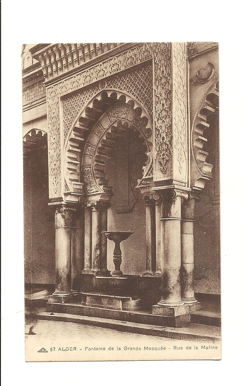 cp, Algérie, Alger, Fontaine de la Grande Mosquée, Rue de la Marine