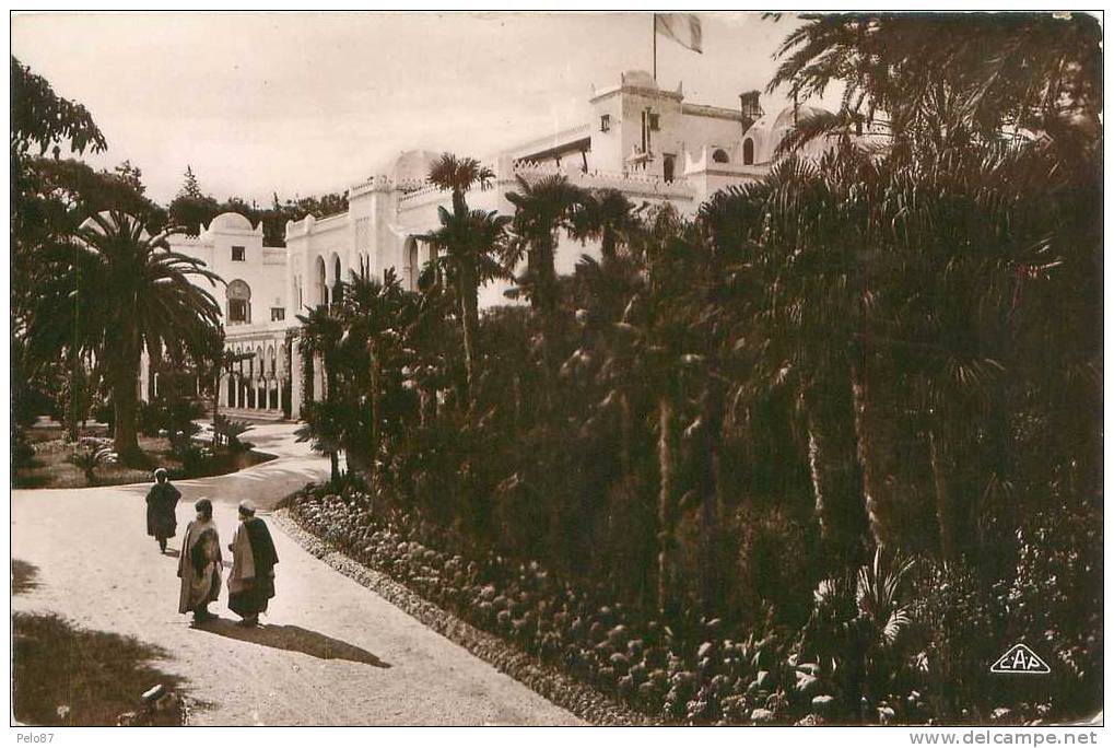 CPSM (format cpa)  Alger Palais du Gouverneur à Mustapha  (animée)   B606