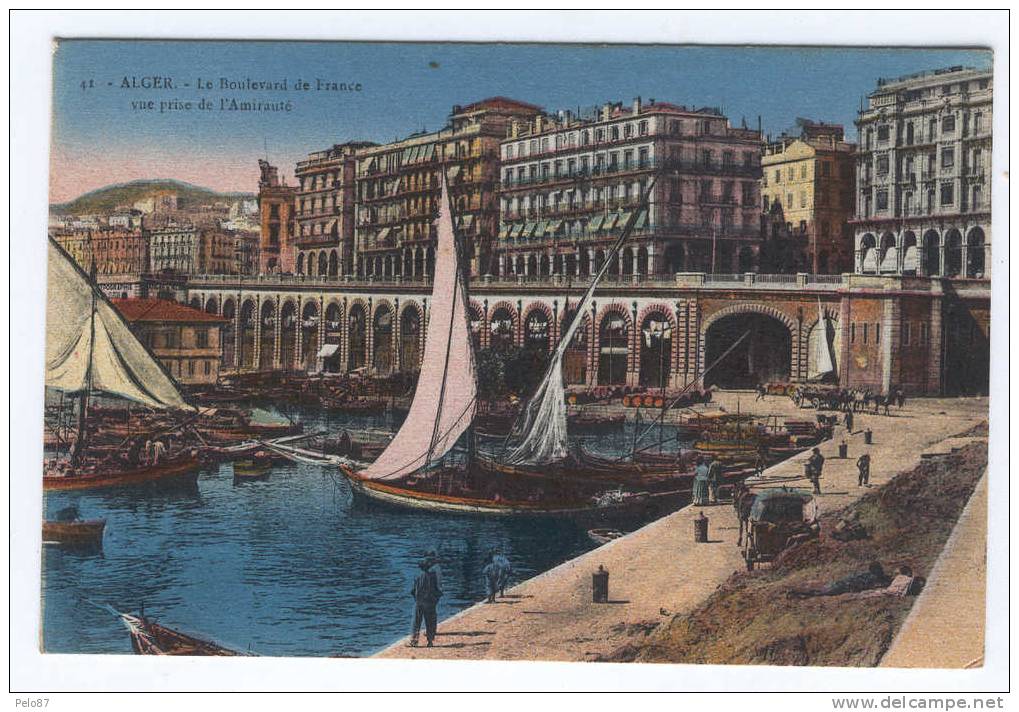 CPA  Alger Le boulevard de France vue prise de l'Amirauté  (animée)    B104