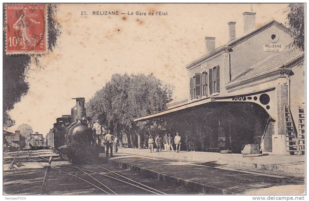 ALGERIE * RELIZANE * LA GARE DE L´ETAT * TRAIN