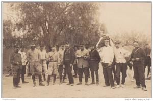 cpa  Relizane. Militaires. 2eme régt.  carte-photo. ( 27 sept 1914 ). ( 2 scans )