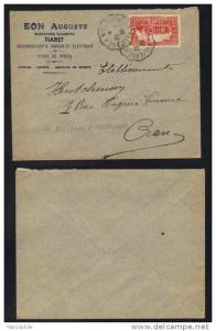 ALGERIE - AMBULANT / 1936 RELIZANE A MOSTAGANEM CONVOYEUR LIGNE SUR LETTRE (ref 3478)