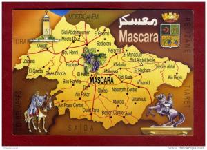 CPSM ALGÉRIE - Carte Postale Géographique - MASCARA Vignes TIARET SAIDA RELIZANE ORAN   ALGERIA AFRIQUE AFRICA Card
