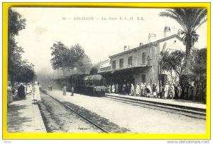 RELIZANE  LA GARE - TRAIN VAPEUR ALGERIE STATION TREIN CHEMIN DE FER SPOOR ZUG TRENO  ARABE 908