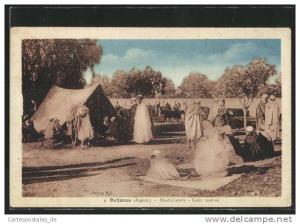 CPA Relizane, Marche arabe -  Cafes Maures