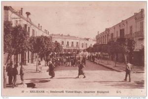 CPA ALGERIE RELIZANE BOULEVARD VICTOR HUGO QUARTIER ESPAGNOL