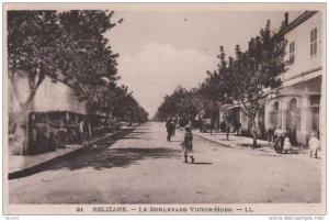 CPA ALGERIE RELIZANE BOULEVARD VICTOR HUGO