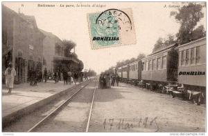 RELIZANE === LA GARE, LE TRAIN D'ALGER ===