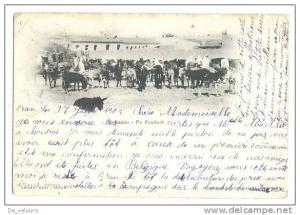 Relizane. Un Fondouk. Belle scène de vie. 1904. Dos simple