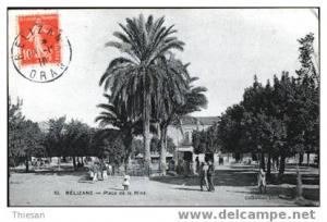 Algérie.Relizane.Place de la Mina.Cachet en rapport 1910.