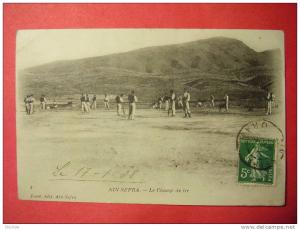 @@ CPSM ALGERIE MILITAIRE   LE CHAMP DE TIR DE AIN SEFRA    EN 1906 @@