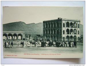 cpa, très belle vue animée, Aïn Sefra, l´infirmerie et le poste de police