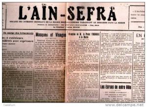 LE JOURNAL   L'AIN SEFRA   ( region mostaganemoise) 1959