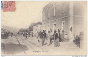 CARTE POSTALE D´ AIN SEFRA / GARE / TRAIN