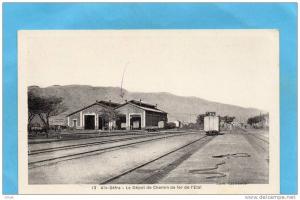 AÏN SEFRA la gare-dépot de chemin de fer de l'état -années 1910-TTB-- a voyagé