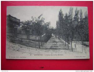 CPA-ALGERIE-AIN-SEFRA-AVE NUE DU CERCLE MILITAIRE-VOYAGEE -PHOTO RECTO / VERSO