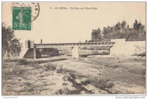 CPA ALGERIE AIN SEFRA Un Pont sur l'Oued 1910
