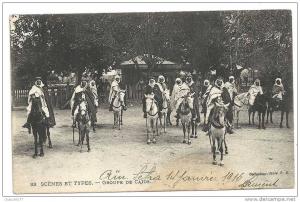 Aïn-Sefra (Algérie)  Groupe de cavaliers Caîds en 1916 (animée).