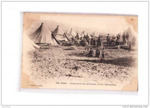 ALGERIE Ain Sefra Inondations 1904, Campement des Habitants après l'Inondation, animée, Tentes, ed Geiser 11, dos 1900