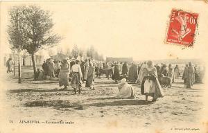 CPA ALGERIE - AIN SEFRA LE MARCHE ARABE
