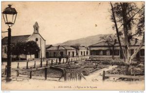 ALGERIE AIN SEFRA - L'église et le square