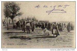 CPA===  AFRIQUE   ALGERIE  AIN - SEFRA  le marché arabe---C101