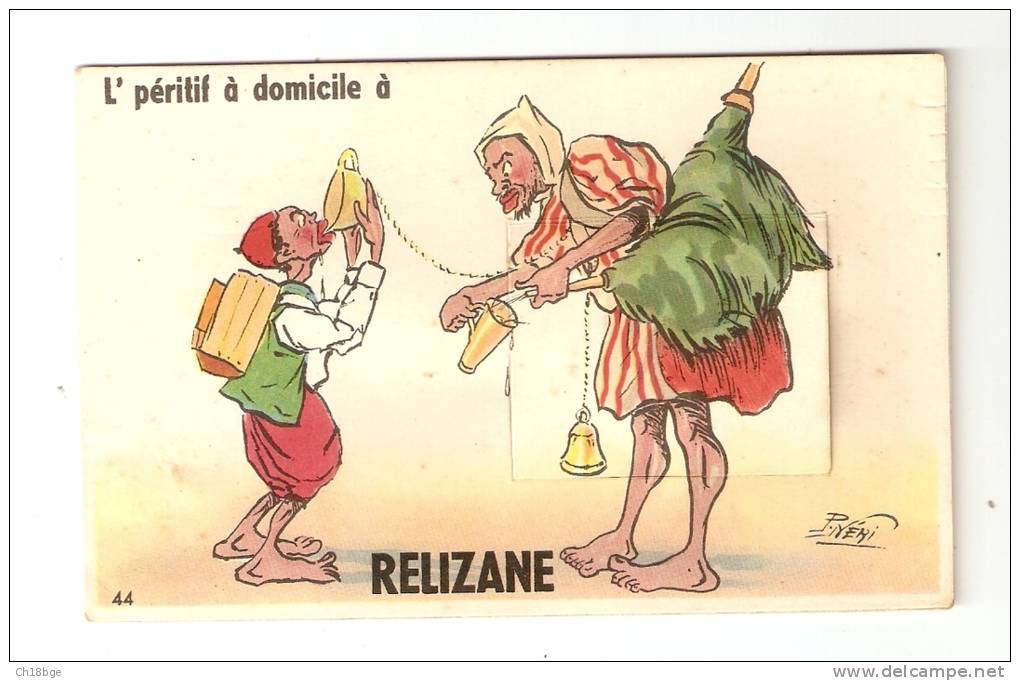 CPA  Algérie  Relizane  carte à système  