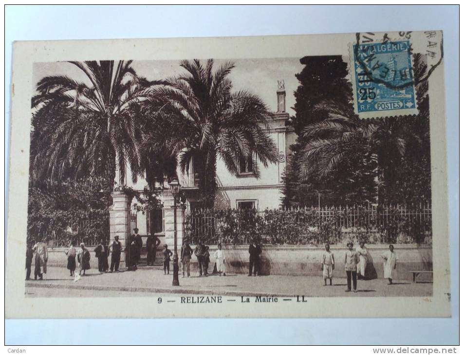 Algérie Rélizane la Mairie  belle animation voy 1928 ( IMG124)