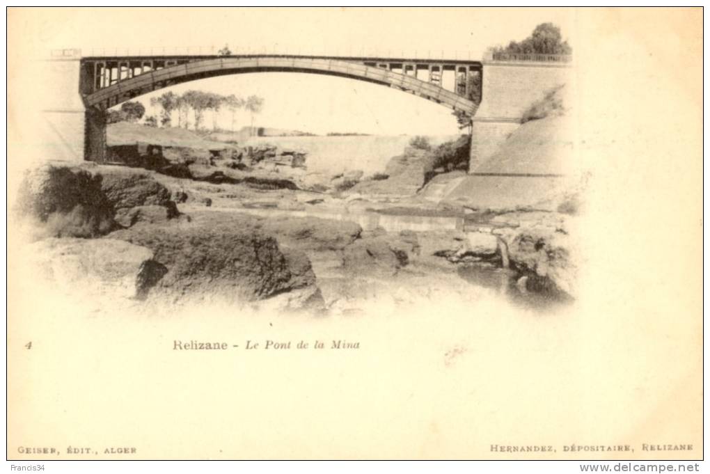 CPA - Rélizane - Le pont de la Mina