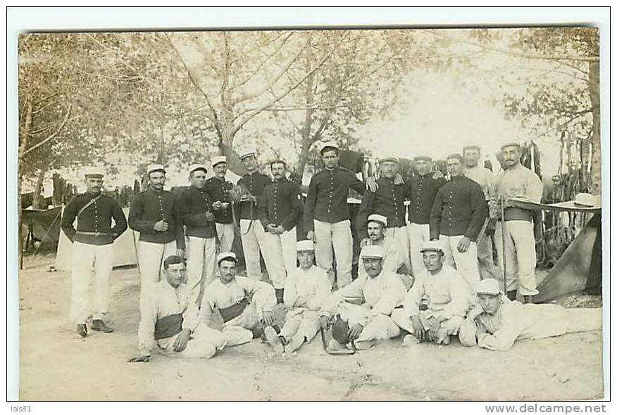 Militaria - Guerre 1914-18 - Militaires - Régiments - Algérie - Relizane ? - Carte photo - M. Karsenty à Relizane - état